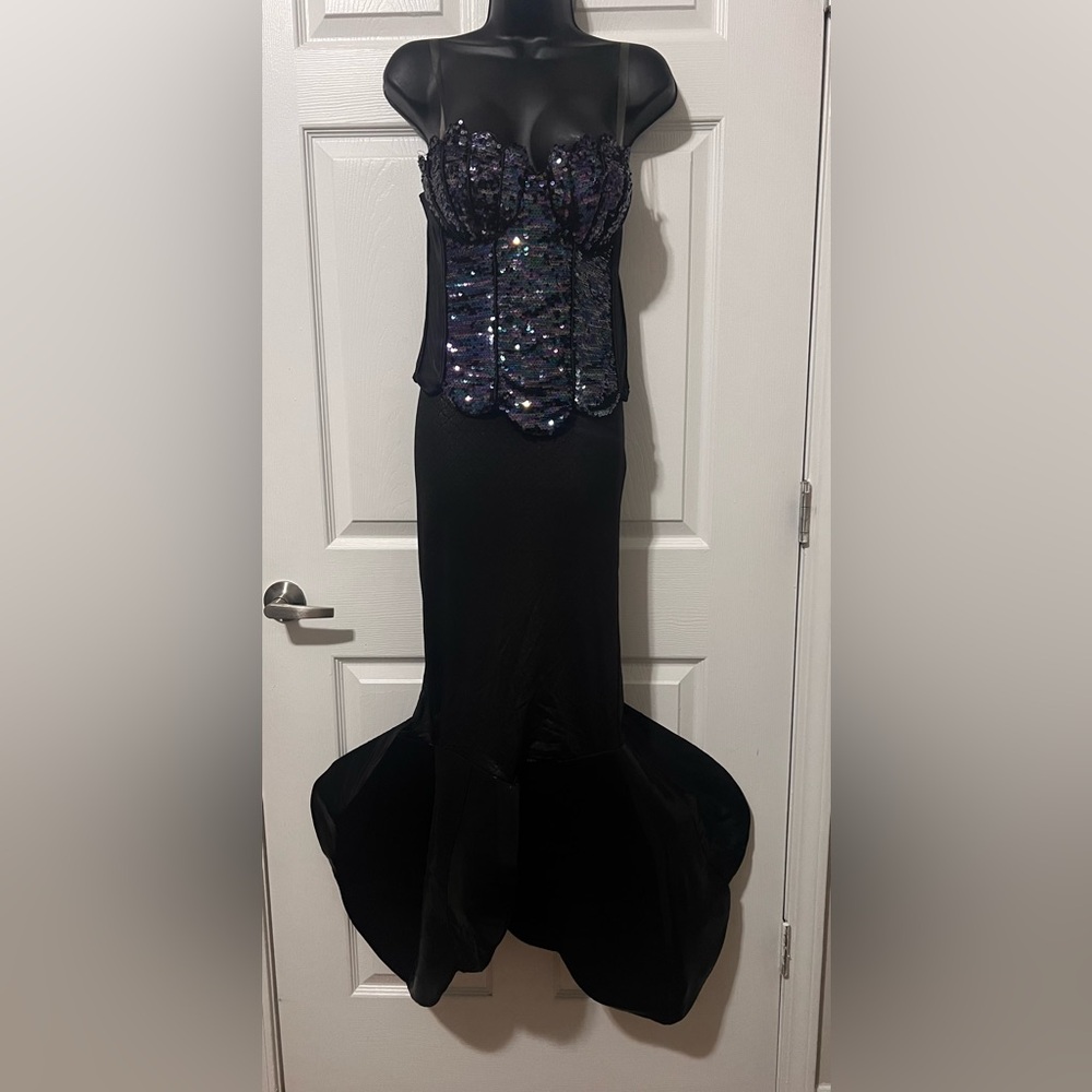 Mermaid costume Black Sequin 2 piece